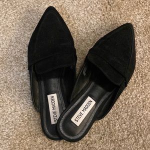 Black Suede Mules
